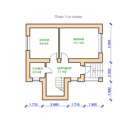 Эскизный проект маленького двухэтажного дома | Курск | Архитектурное бюро  «Домой»