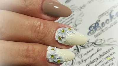 Nail art. Дизайн ногтей. 4д гель пластилин. Лепим цветочки - YouTube