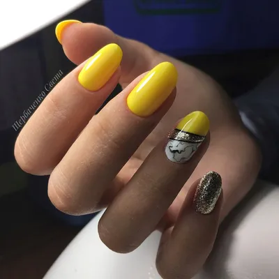 Дизайн ногтей черно желтые фото фото