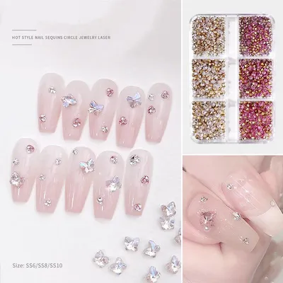 Стразы для дизайна ногтей хрустальное сердце стеклянные камни Stone10 шт  кристаллы для ногтей Подвески для ногтей Сердце Блеск для ногтей 3D  украшения аксессуары | AliExpress