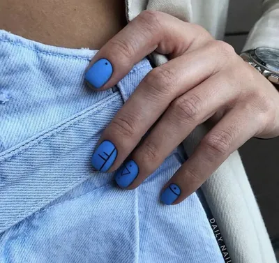 Маникюр к синему платью - She-Win | Elegant touch nails, Manicure, Sassy  nails
