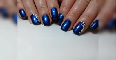 Блестящий дизайн ногтей, Дизайн коротких ногтей 2016, Дизайн ногтей с  перьями, Дизайн ногтей с рисунком, Идеи си… | Fashion nails, Blue glitter  nails, Blue nail art