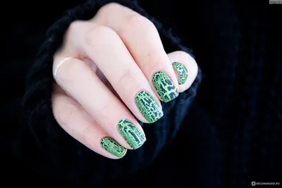 Кракелюр на ногтях(бирюзовый серебром маникюр)-купить  материалы|Tufishop.com.ua