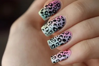 Леопард на ногтях | Gold gel nails, Gel nails, Pretty nails