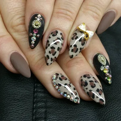 Наклейки для ногтей с леопардовым принтом в ассортименте | AliExpress