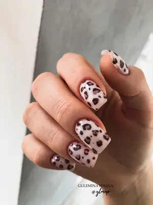 Леопардовый маникюр 2024-2025, фото-идеи хищного дизайна ногтей