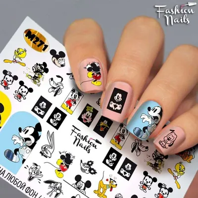 Fashion Nails, слайдер-дизайн, M 271 - Микки Маус за 110 руб купить в  интернет-магазине KOKETKA Beauty Shop