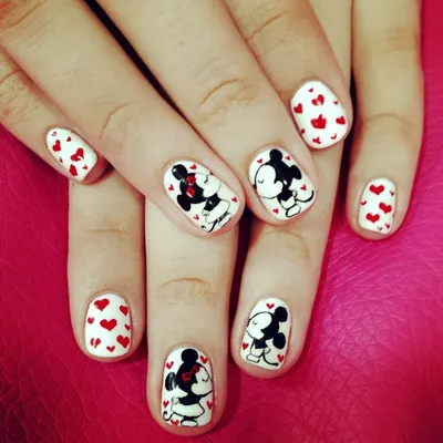 Маникюр с фольгой | Микки Маус на ногтях | Mickey Mouse on nails | Nancy  Wave - YouTube