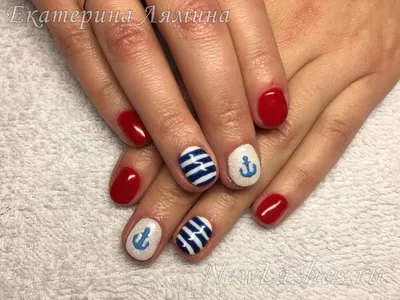 Морская тематика на ногтях в Подольске | NewLashes