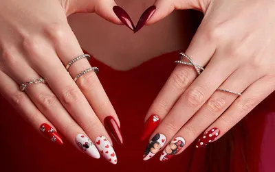 Нескучный дизайн ногтей на День Влюбленных