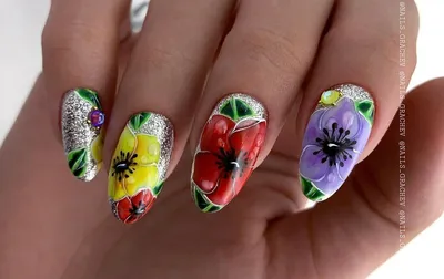 Слайдер-дизайн для ногтей Harunouta X043 Цветы, силуеты, акварель - купить  по лучшей цене в Украине ➤ KittyShop.com.ua