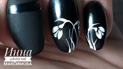 Маникюр с подснежниками (ФОТО) - стильный и зимний дизайн ногтей -  trendymode.ru