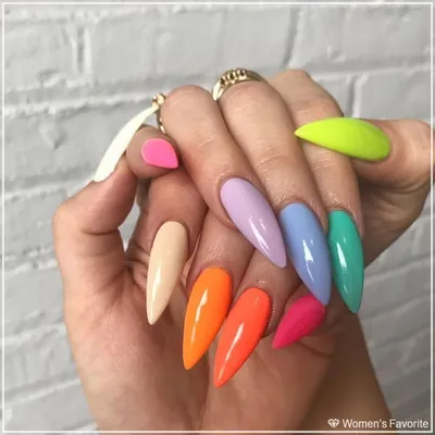 Радужный маникюр #Nails_WF #nails #маникюр #colors #rainbow #rainbownails  #manicure #ногти #naildesign #дизайнногтей #b… | Beautiful nails, Neon  nails, Pretty nails