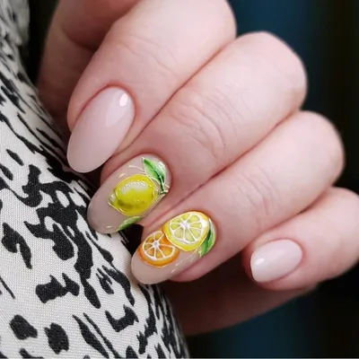 Маникюр с фруктами на короткие ногти 2022: яркие идеи, современный дизайн  ногтей, фото | Идеи красоты | Дзен
