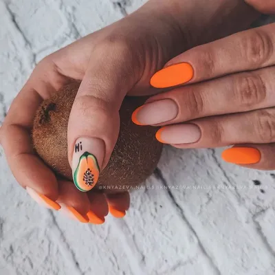 Лето@pro_nailss #Рисунок@pro_nailss #Оранжевый@pro_nailss #Фрукты@pro_nailss  | Pro-Nail | Ногти |Дизайн |Фото |Маникюр |Педикюр | ВКонтакте