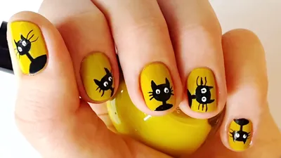 Ногти для дизайна ногтей с милым рисунком кошки ручной работы Серебряный  Блестящий Порошок пальцы ногтей накладные ногти с клеем короткие плоские  Готовые накладные ногти | AliExpress