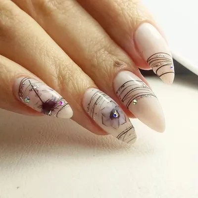Дизайн ногтей с нитями фото фото