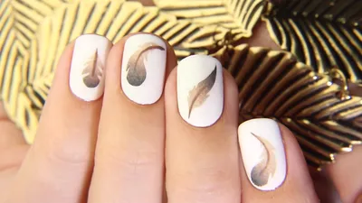 Дизайн ногтей с перьями фото фото