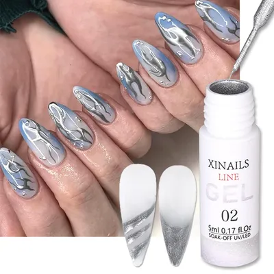 Mila Nails Shop Втирка для ногтей зеркальная маникюра серебро металлик