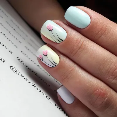 Ногти с цветами (Фото) - модный тренд для стильных женщин - trendymode.ru