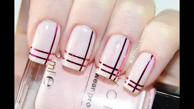 Нежный Дизайн Ногтей со скотч лентой / Easy scotch tape Nail Art - YouTube