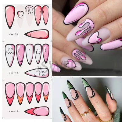 Fashion Nails, слайдер-дизайн, G-50 - Геометрия. насекомые за 100 руб  купить в интернет-магазине KOKETKA Beauty Shop