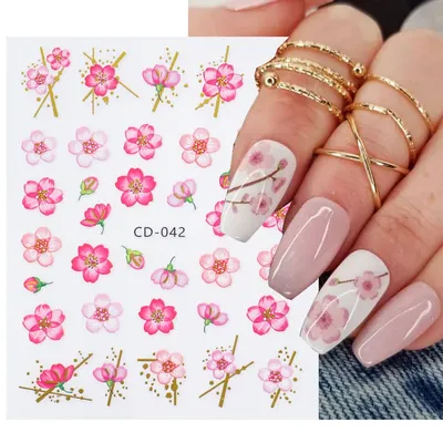 Наклейки гель лаковые для ногтей Nails-Creative, дизайн ногтей, накладные  ногти, слайдеры купить по низким ценам в интернет-магазине Uzum (392710)