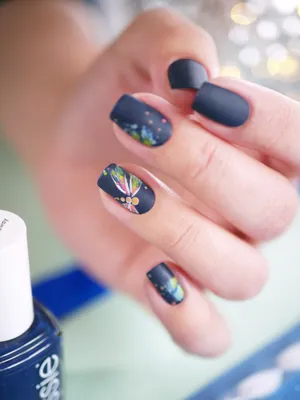 дизайн ногтей стрекоза блёстки | Dragonfly nail art, Rainbow nail art,  Stamping nail art