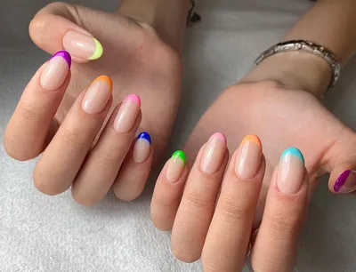 цветной френч - Галерея NailBoxClub.ru