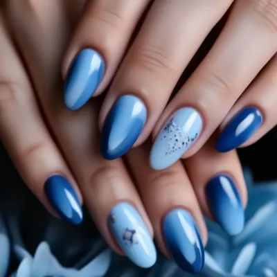 Дизайн ногтей в серо голубых тонах (30 фото) - картинки modnica.club
