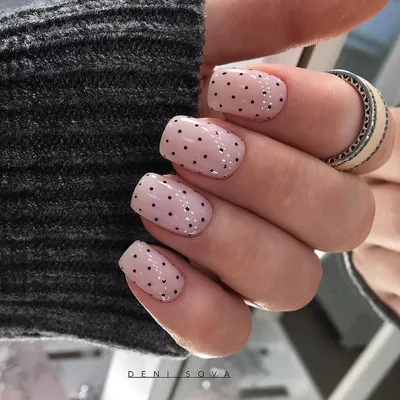 Простой Маникюр в Горошек / DIY Easy Polka Dots Nail Art - YouTube