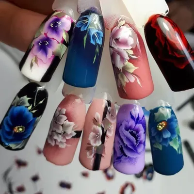 Красочные наклейки для дизайна ногтей в японском стиле, наклейки новой  серии, Цветочные наклейки, полное покрытие, клейкие полоски для ногтей,  украшение для искусственных ногтей | AliExpress