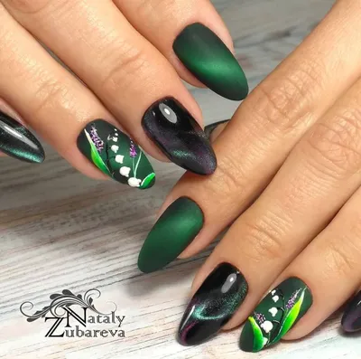 50+ Manicure ideas based green color 2018 | Ongles, Manucure, Faux ongles