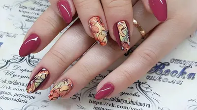 Френч дизайн с рисунком - 20Nails