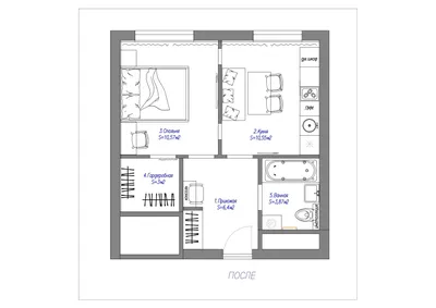 Дизайн однокомнатной квартиры площадью 40 метров: 10 удачных решений