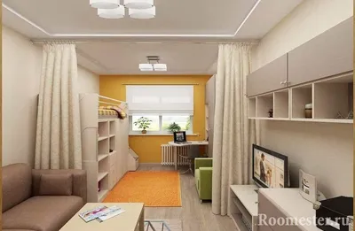 Дизайн однокомнатной квартиры для семьи с ребенком | Дизайн, Квартира,  Декорирование однокомнатной квартиры