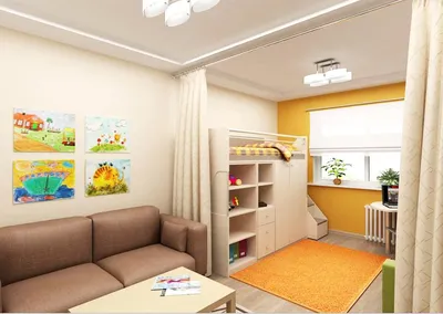 Какой он – интерьер однокомнатной квартиры для семьи с маленьким ребенком?  | Remplanner | Дзен