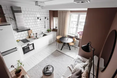 Дизайн однокомнатной квартиры, идеи дизайн проектов 1 комнатных квартир с  фото