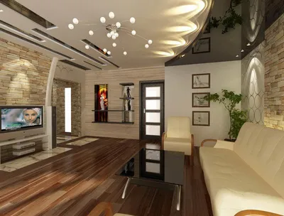 Советы клиенту - Идеи дизайна потолка в гостиной - от ceiling-design.com