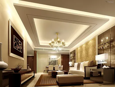 Красивый Потолок из Гипсокартона в Зале + 80 ФОТО Дизайна | Living room  ceiling, Ceiling design modern, False ceiling living room