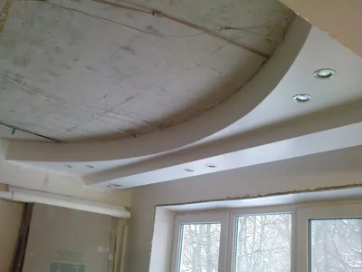 Зал ремонт, монтаж двухуровневого подвесного потолка + скрытая светодиодная  LED подсветка - YouTube