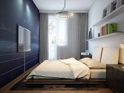 Интерьер маленькой прямоугольной спальни | Смотреть 35 идеи на фото  бесплатно