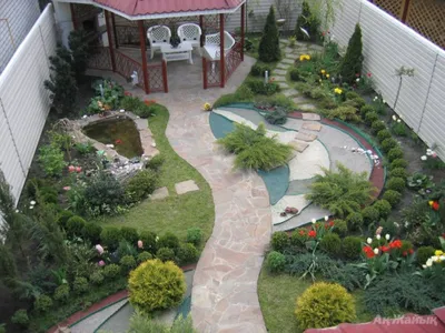 ландшафт Фото ландшафт участка #yandeximages | Украшения для заднего двора,  Идеи для садового дизайна, Планы садового дизайна