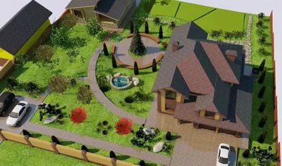 Планировка дачного участка 6 соток: фото и схемы планирования, план  примерного дизайна садовой территории