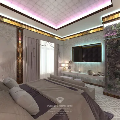Идеи дизайна спальни 12 кв.м в современном стиле: фото | Студия «Мария Грин  Дизайн» | Дзен