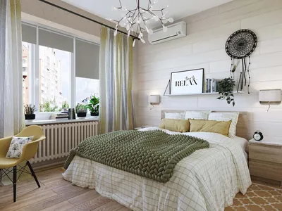 Спальня 18 кв. м: дизайн интерьера, спальный гарнитур, зонирование. Всё про  обустройство просторной комнаты с двуспальной кроватью и балконом