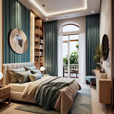 Дизайн спальни 8 кв.м. #3Dвизуализация #дизайнинтерьера | Маленькие уютные  спальни, Дизайн дома, Интерьеры спальни