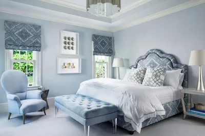 Спальни в голубых тонах - 20 воздушных примеров | Строительная компания  Премиум