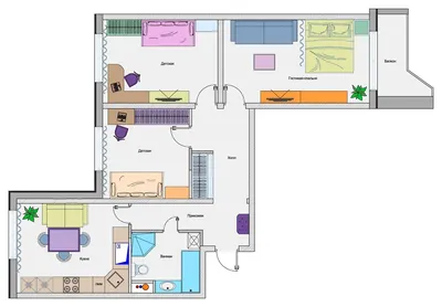 Дизайн трёхкомнатной квартиры П-44Т — Roomble.com