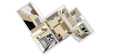 Дизайн интерьера квартиры \"Трехкомнатная квартира в П44\" | Портал Люкс- Дизайн.RU